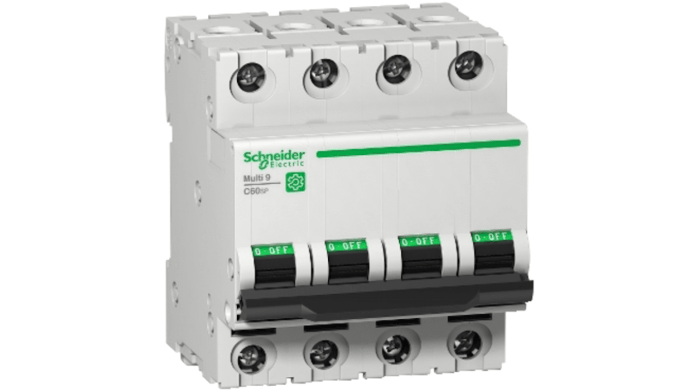 Schneider Electric Multi 9 MCB, 4P, 50A Curve C, 10 kA Breaking Capacity