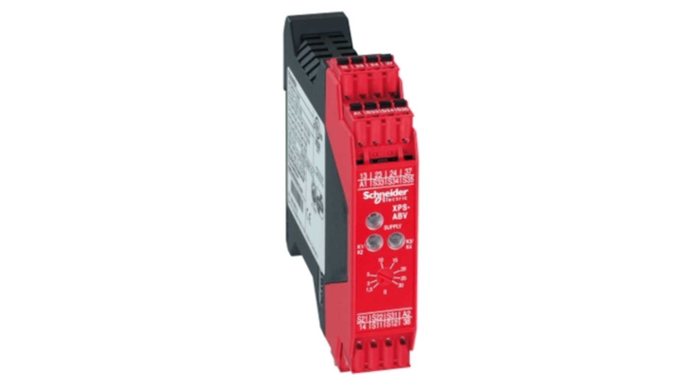 Schneider Electric Preventa XPS XPSABV Emergency Stop Safety Relay, 24V ac/dc