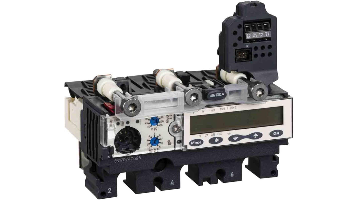 Schneider Electric Kompakt Micrologic 5.2 A Geräteschutzschalter für Kompakte Überlastschalter NSX 100/160/250, 690V ac