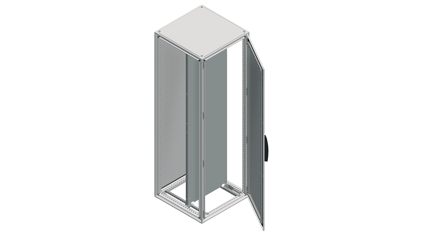 Armario individual de 1 puerta Schneider Electric serie NSY, de Acero galvanizado de color Gris, 2000x1000x600mm, IP55