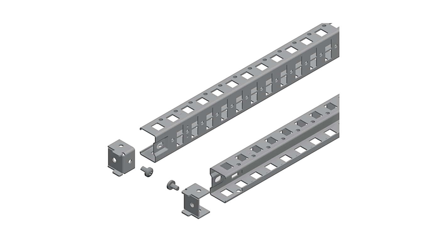 Schneider Electric Hutschiene Hutprofil Gelocht, H. 2200mm B. 40mm