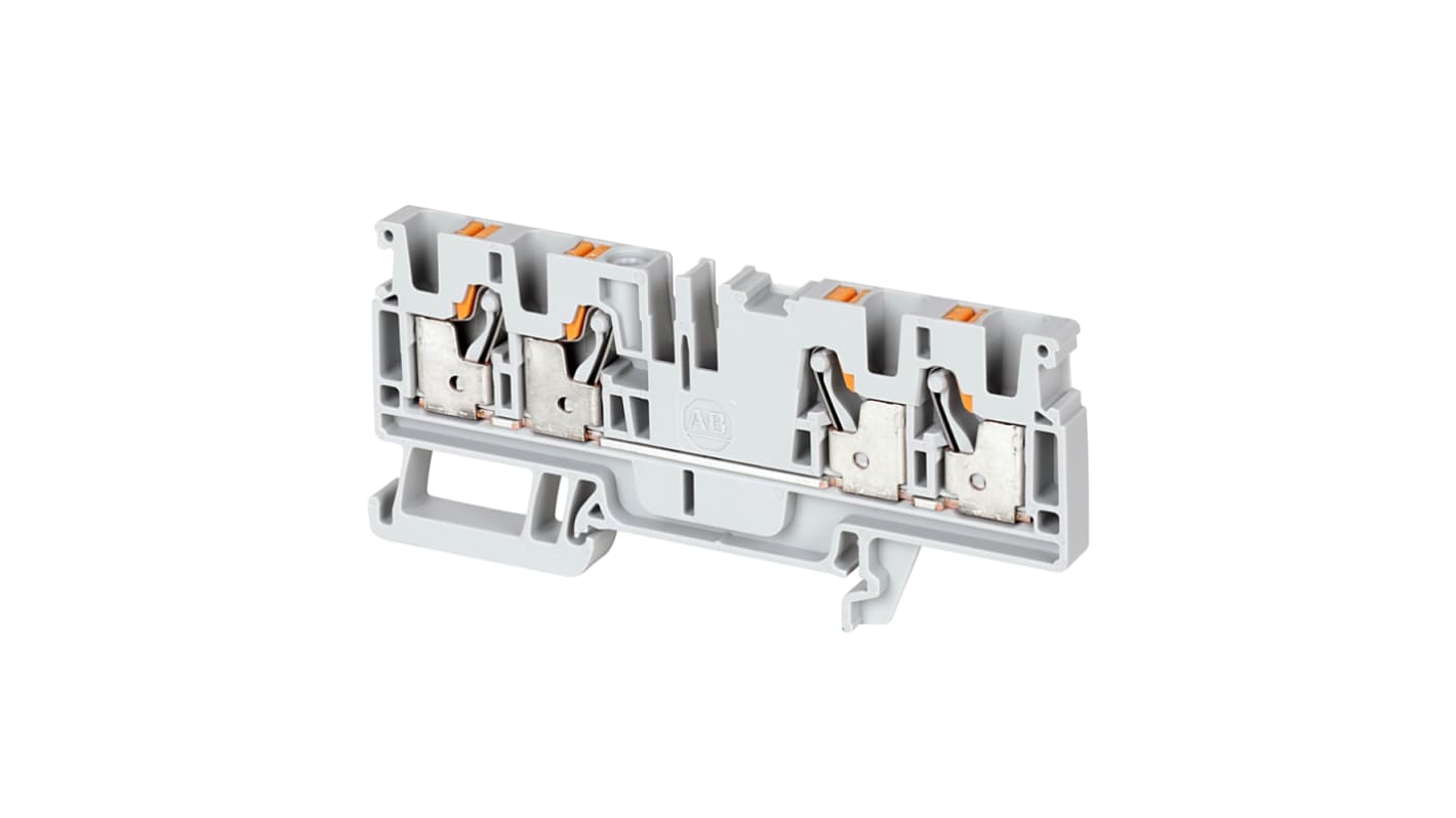 Bloc de jonction de traversée Rockwell Automation 1492-P, Gris