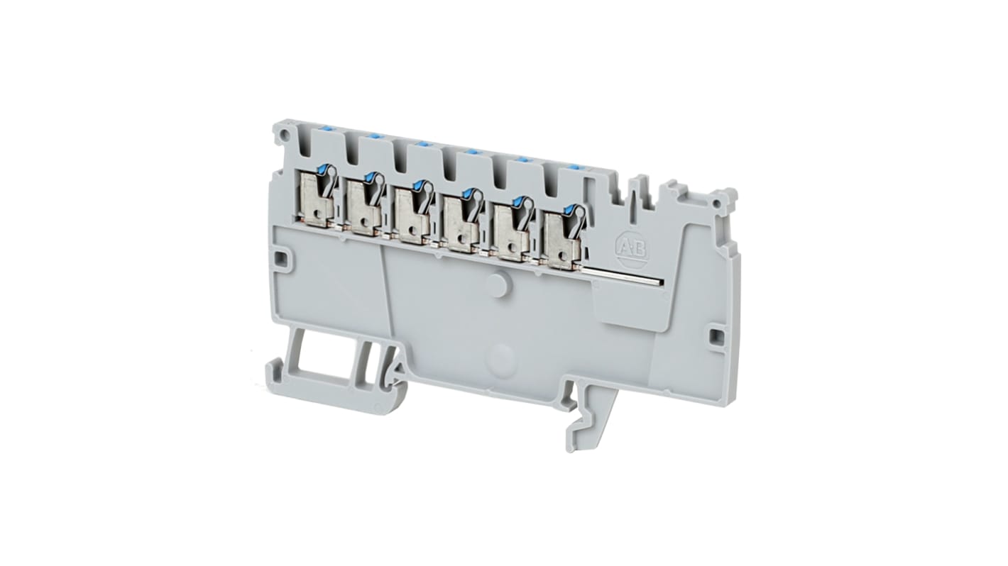 Rockwell Automation 1492-P Series Grey Feed Through Terminal Block