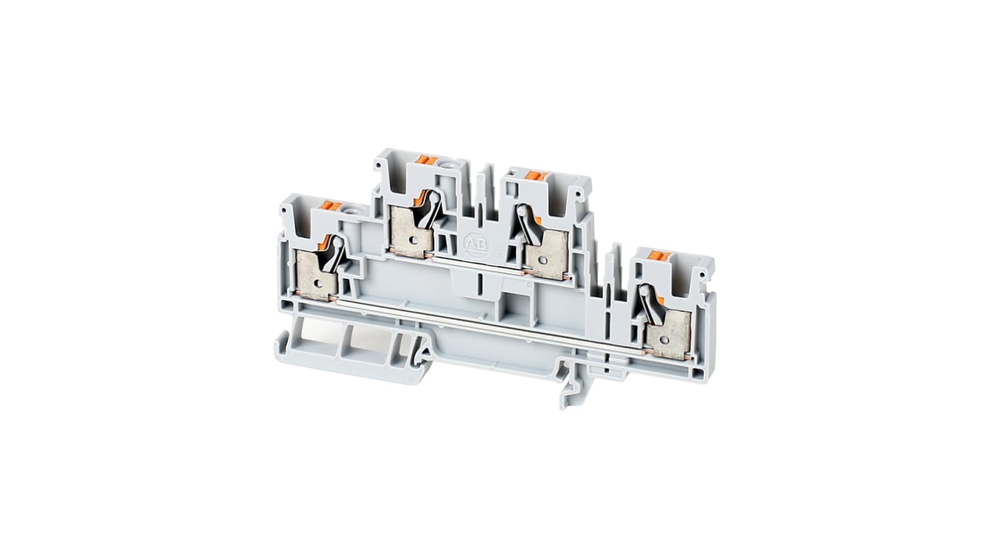 Rockwell Automation 1492-P Series Grey Feed Through Terminal Block