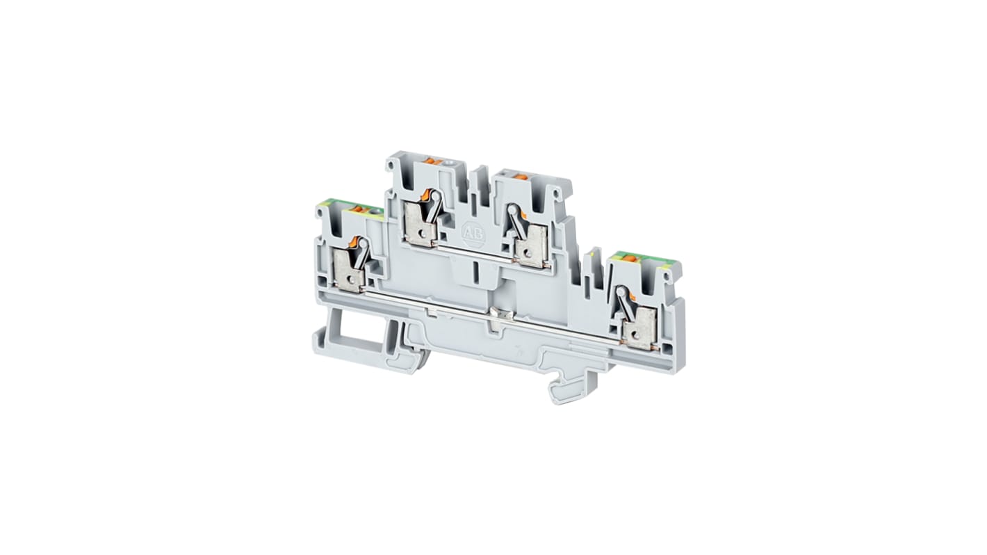 Allen Bradley 1492-P Series Grey Feed Through Terminal Block