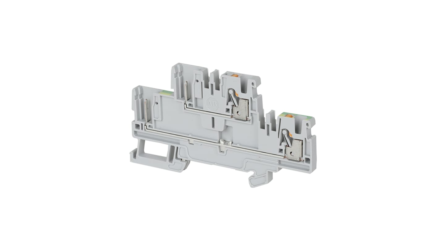 Rockwell Automation 1492-P Series Grey Feed Through Terminal Block