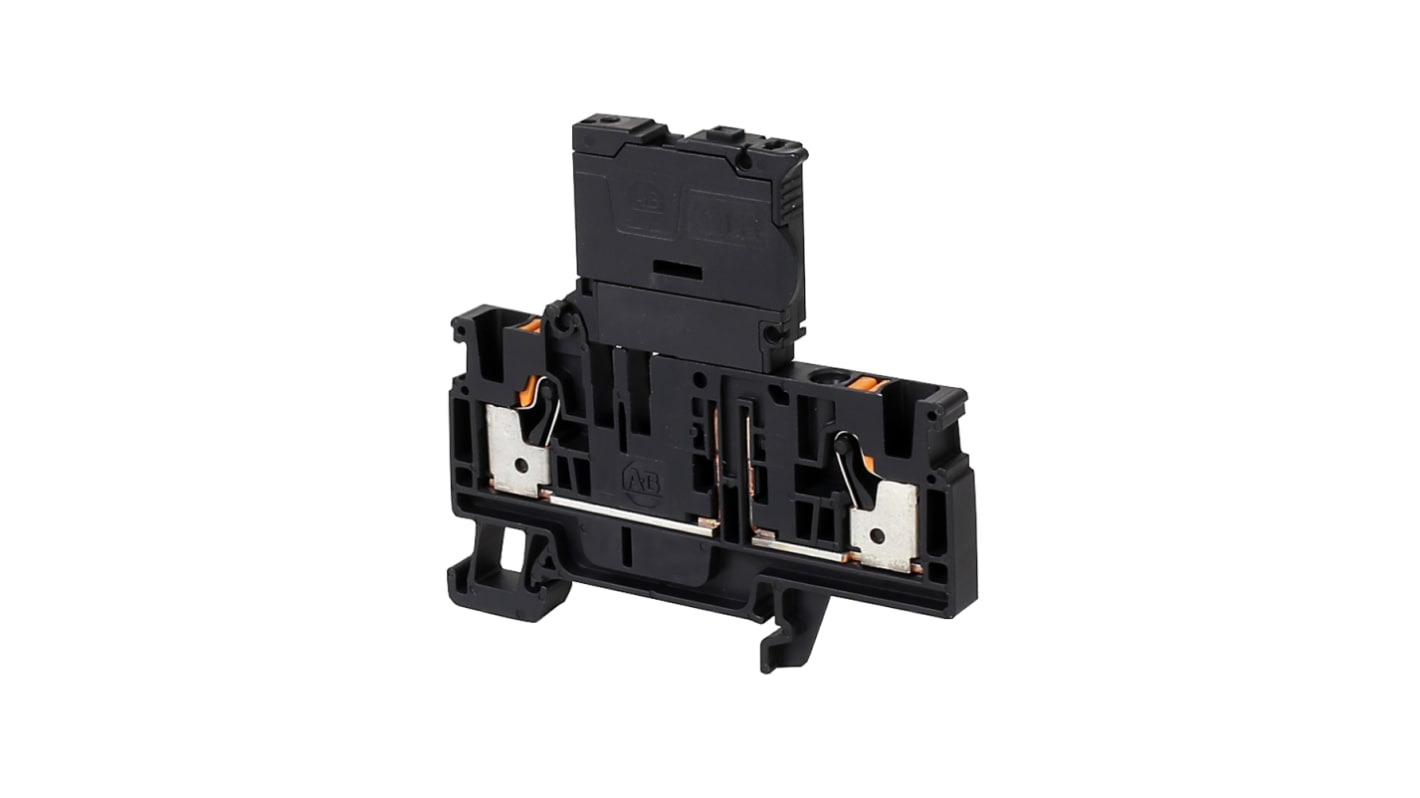 Rockwell Automation 1492-P Series Black Fused DIN Rail Terminal