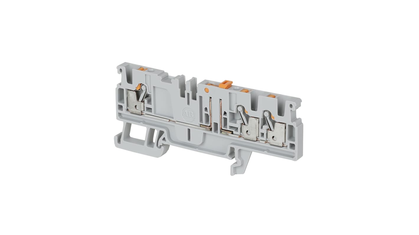 Allen Bradley 1492-P Series Grey Feed Through Terminal Block