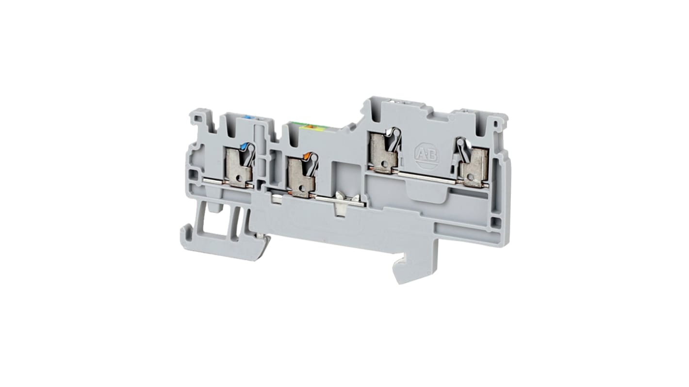 Morsettiera per guida DIN Rockwell Automation, Grigio, , 13A