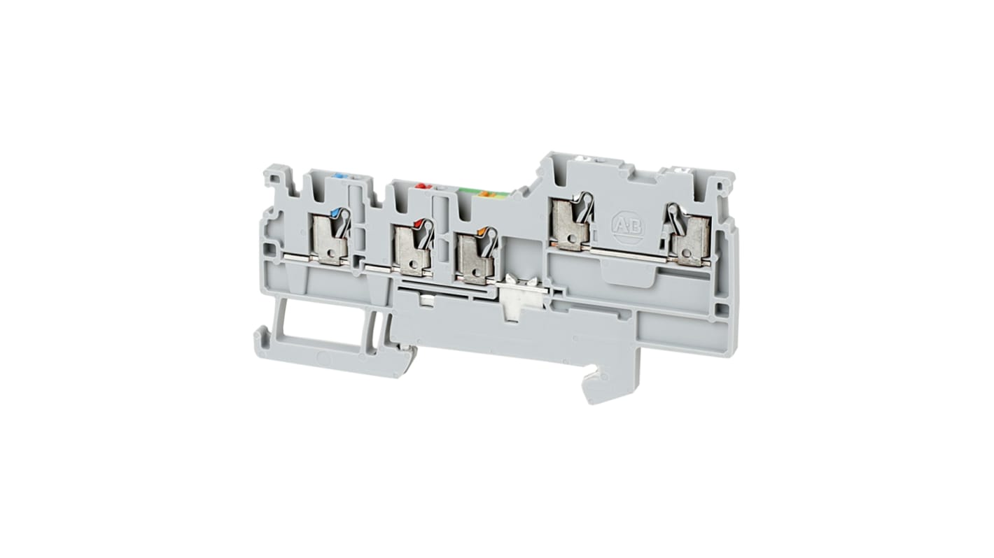 Morsettiera per guida DIN Rockwell Automation, Grigio, , 13A