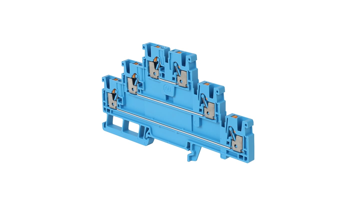 Rockwell Automation 1492-P Series Blue DIN Rail Terminal Block