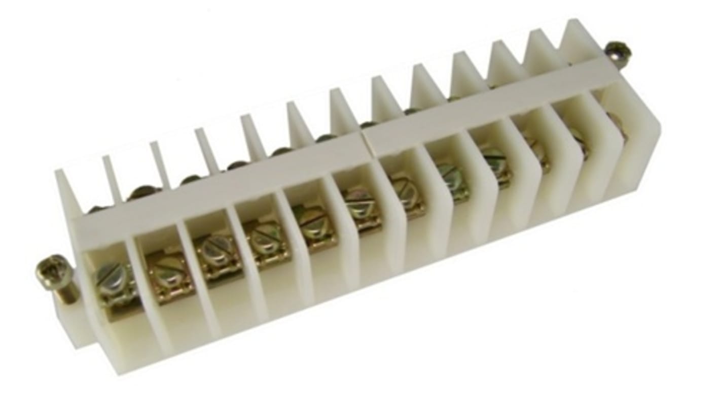 Allen Bradley 1492-H Series Screw Terminal, 12-Way, 25A, 16 - 12 AWG Wire, Screw Termination