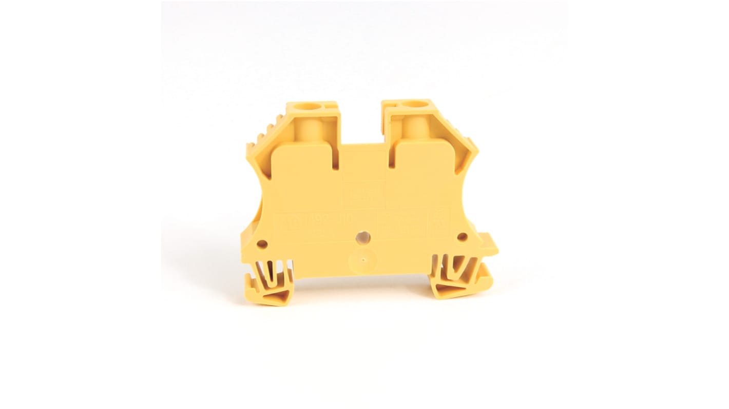 Allen Bradley 1492-J10 Series Feed Through Terminal Block, 2-Way, 65A, 18 - 6 AWG Wire, Screw Termination