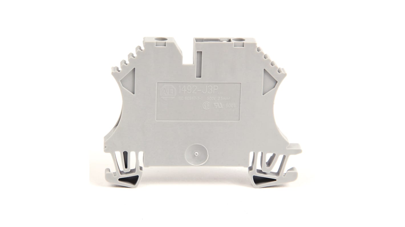 Allen Bradley 1492-J3P Series Pluggable Terminal Block, 2-Way, 20A, 30 - 12 AWG Wire, Plug In Termination