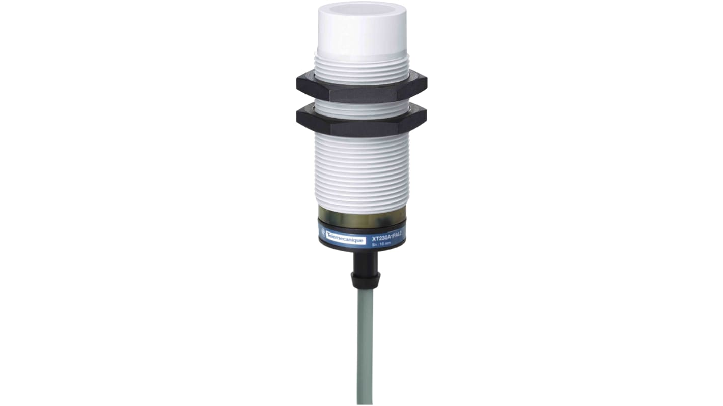 Rs-Online Sensore di prossimità Cilindro filettato Telemecanique Sensors M30 rilevamento 15 mm 24 → 240 V ac
