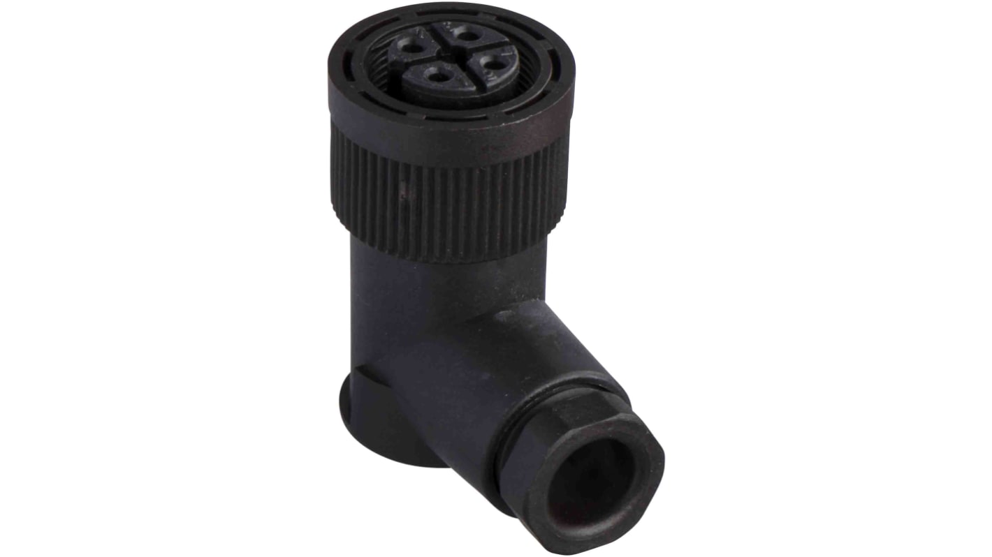 Telemecanique Sensors Circular Connector, 4 Contacts, Cable Mount, M18 Connector, Socket, Female, IP67, XZCC Series