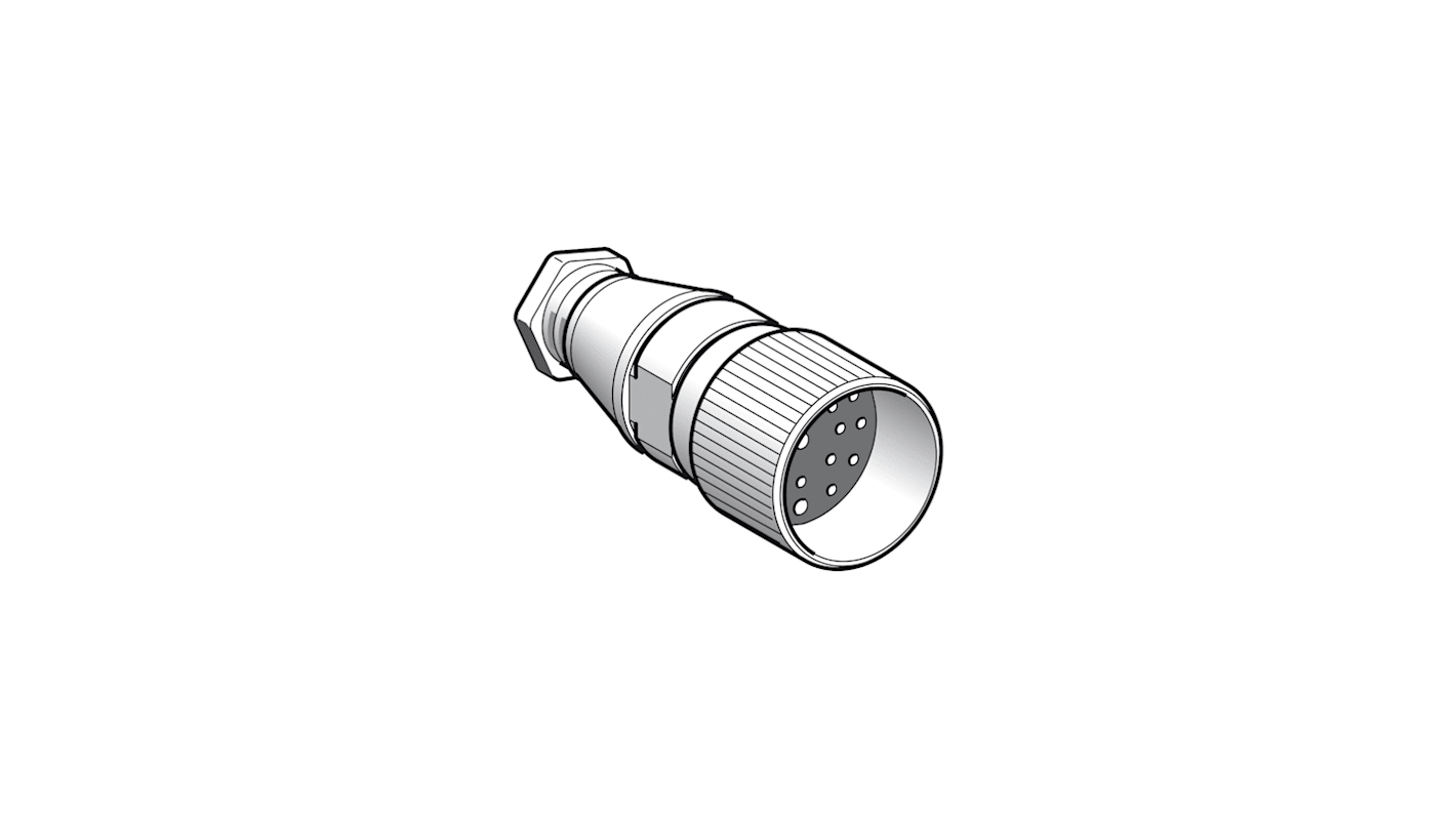 Telemecanique Sensors Circular Connector, 19 Contacts, Cable Mount, M23 Connector, Socket, Female, IP67, XZCC Series