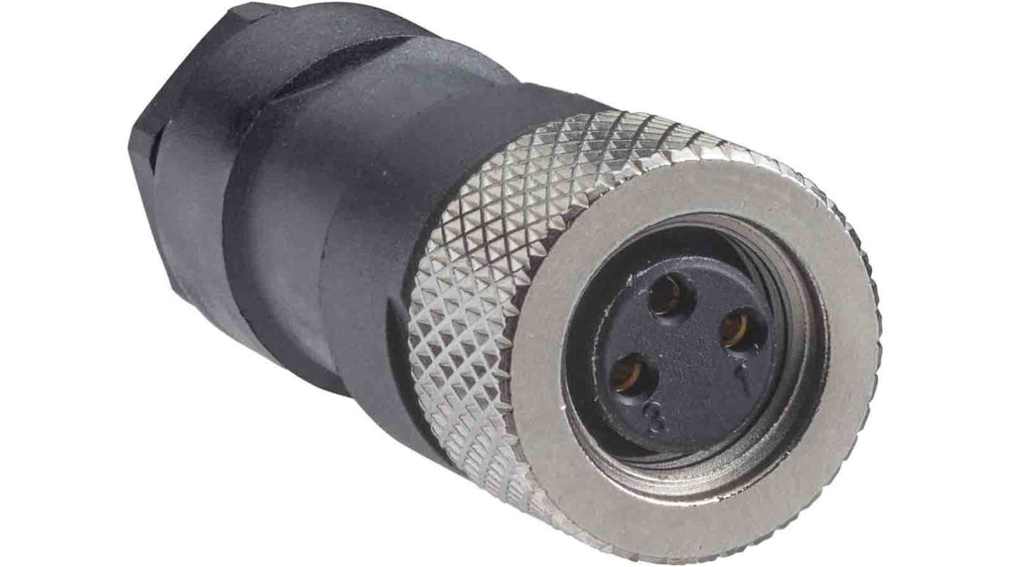 Telemecanique Sensors Circular Connector, 3 Contacts, Cable Mount, M8 Connector, Socket, Female, IP67, XZCC Series