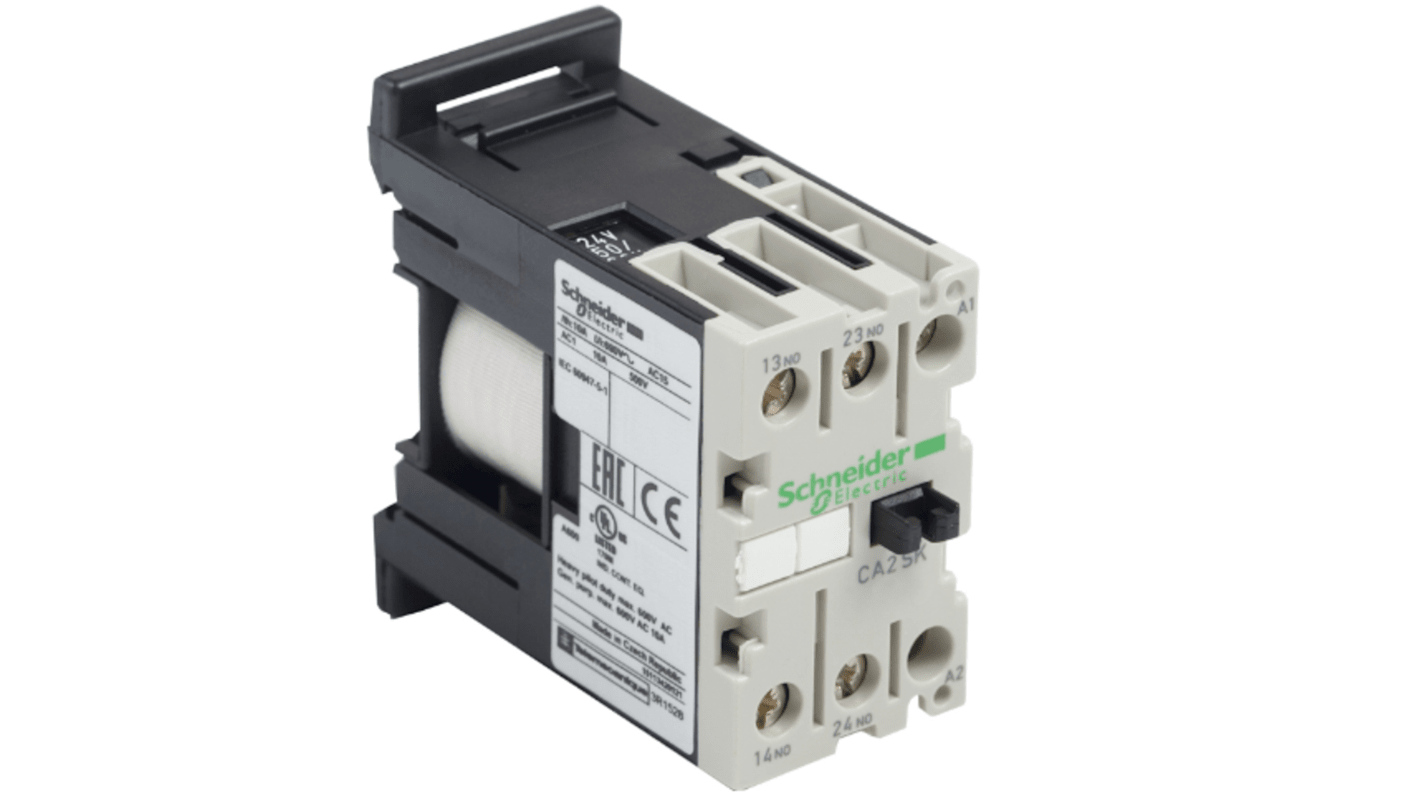 Schneider Electric TeSys CA Contactor, 48 V Coil, 2-Pole, 10 A, 2NO