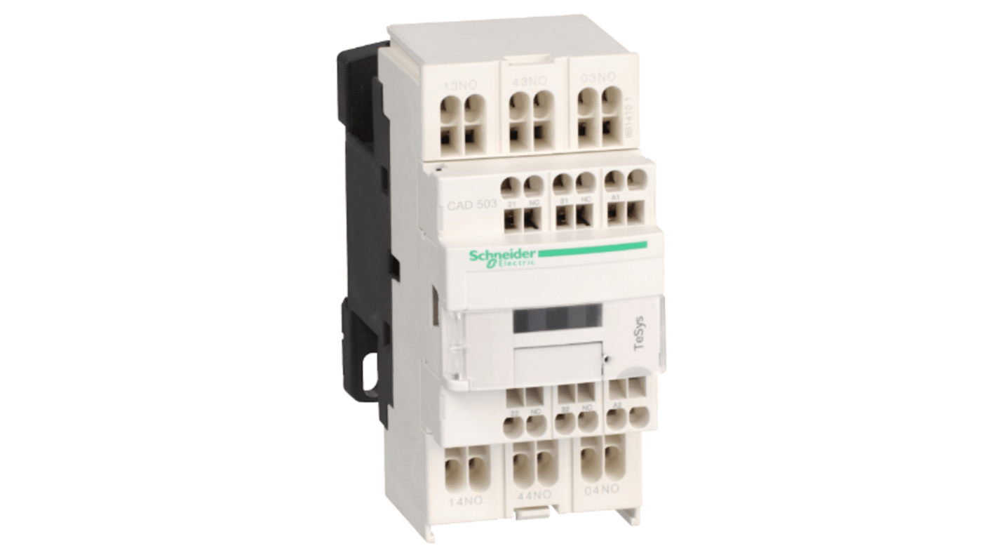Schneider Electric Control Relay 5NO, 10 A Contact Rating, 24 Vdc, 5PST, TeSys