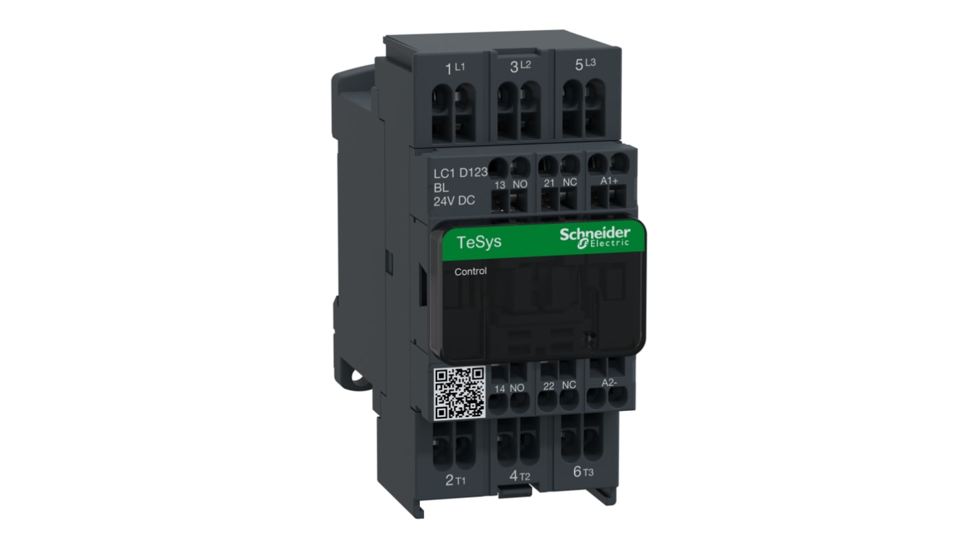 Stycznik 24 V Schneider Electric styki: 3 3 kW 12 A 3NO Szyna Zacisk klatkowy LC1D123BL