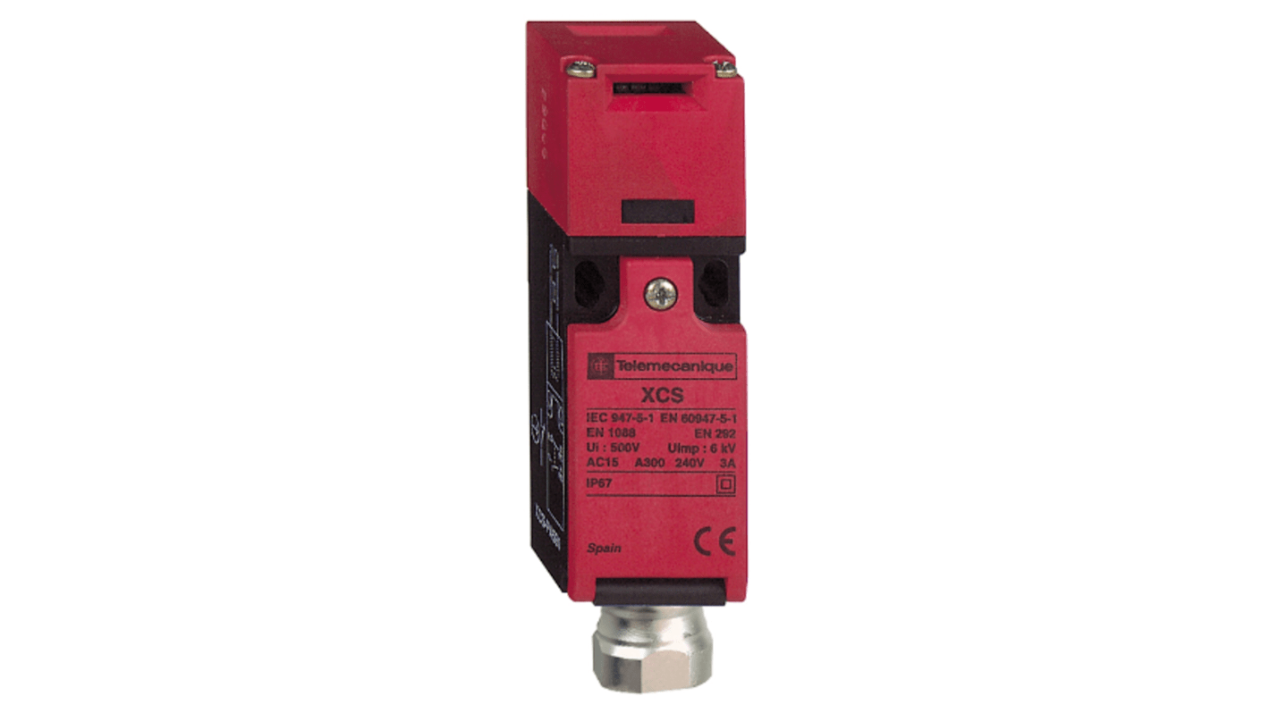 Telemecanique Sensors XCS Safety Interlock Switch, 1NC/1NO, Keyed, Plastic