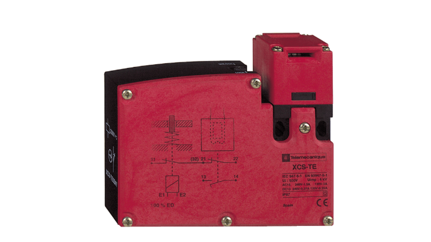 Telemecanique Sensors XCS Series Solenoid Interlock Switch, 2NC