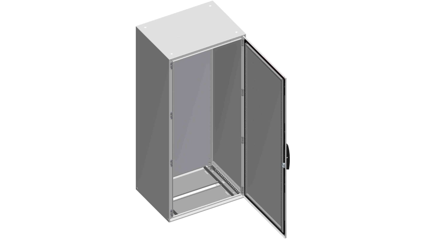 Schneider Electric Spacial SM Series Sheet Steel Single-Door-Door Floor Standing Enclosure, Opaque Door, IP55, 2000 x