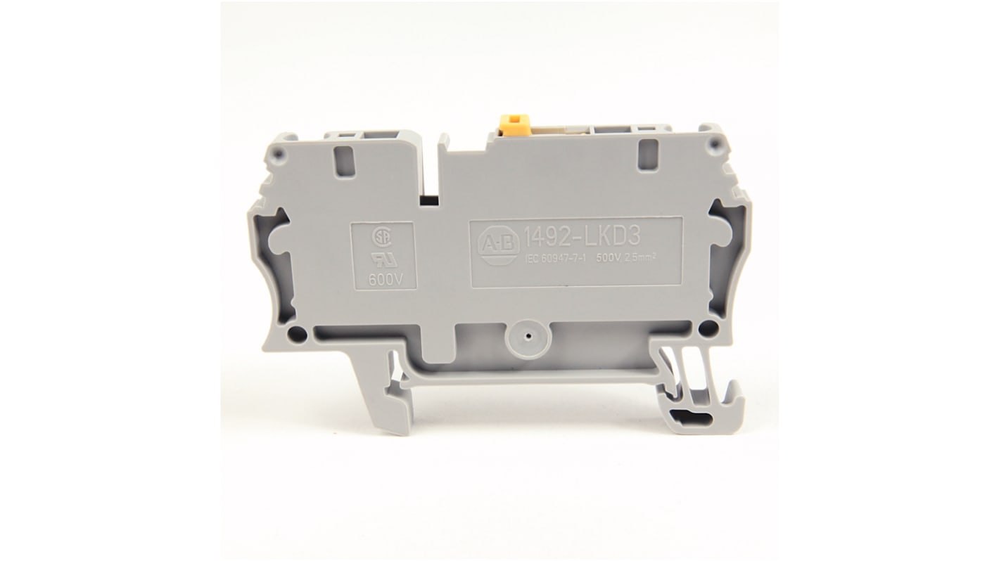 Morsettiera per guida DIN Allen Bradley, Grigio, 20 A, 24 A