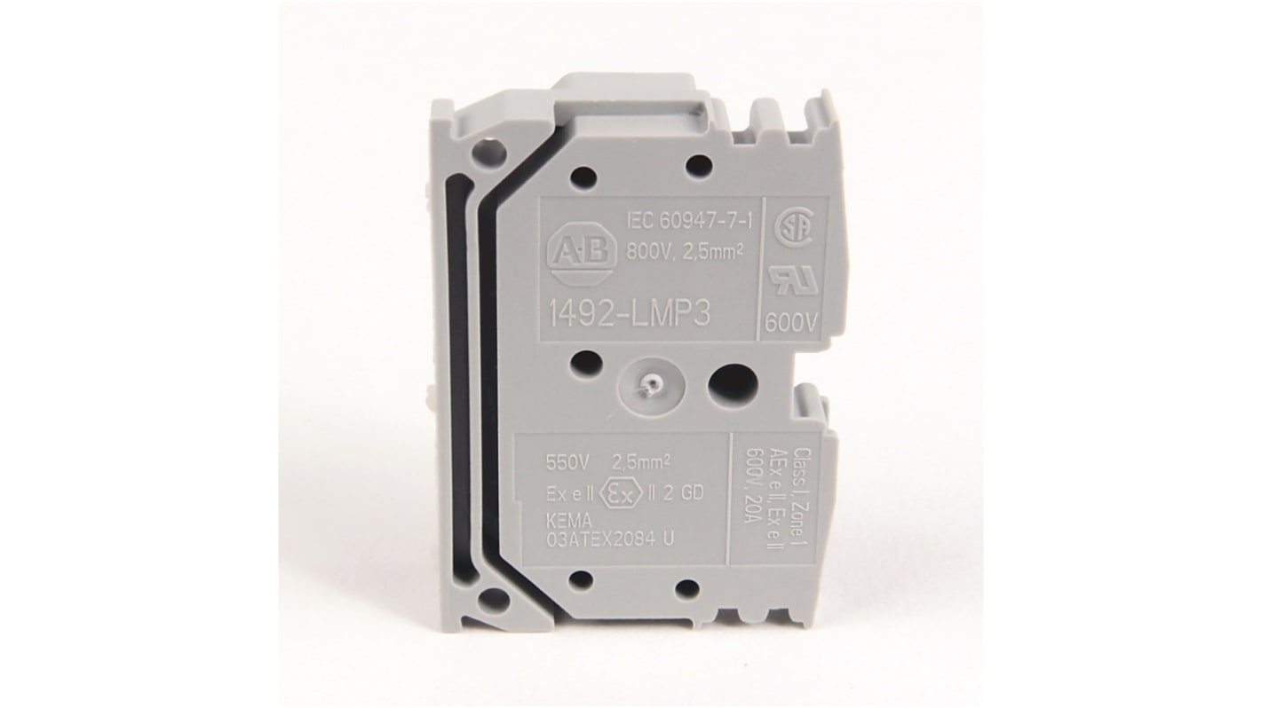 Allen Bradley 1492-LMP3-B 1492 Series Blue, 2.5mm², Feed Through Termination