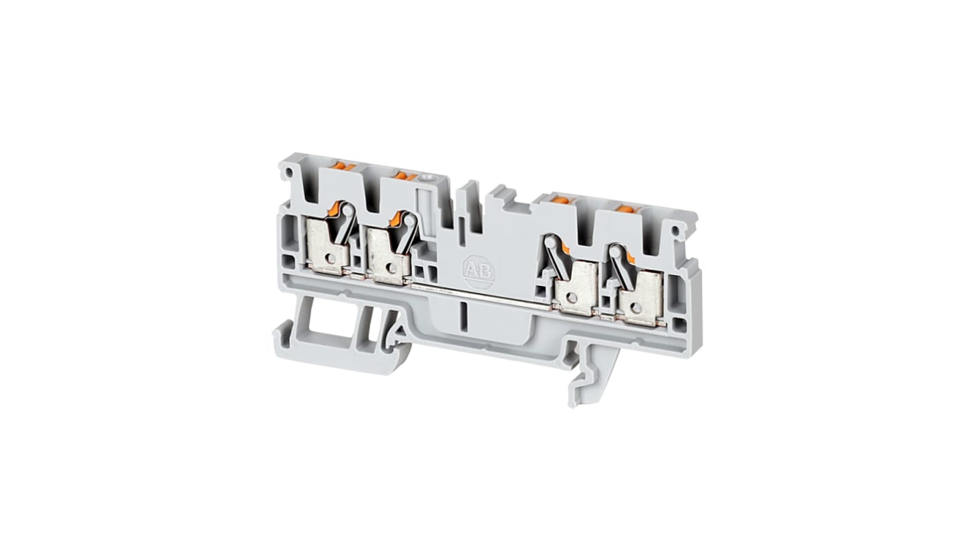 Rockwell Automation 1492-P Series Red DIN Rail Terminal Block, 2.5mm², Push In Termination, ATEX