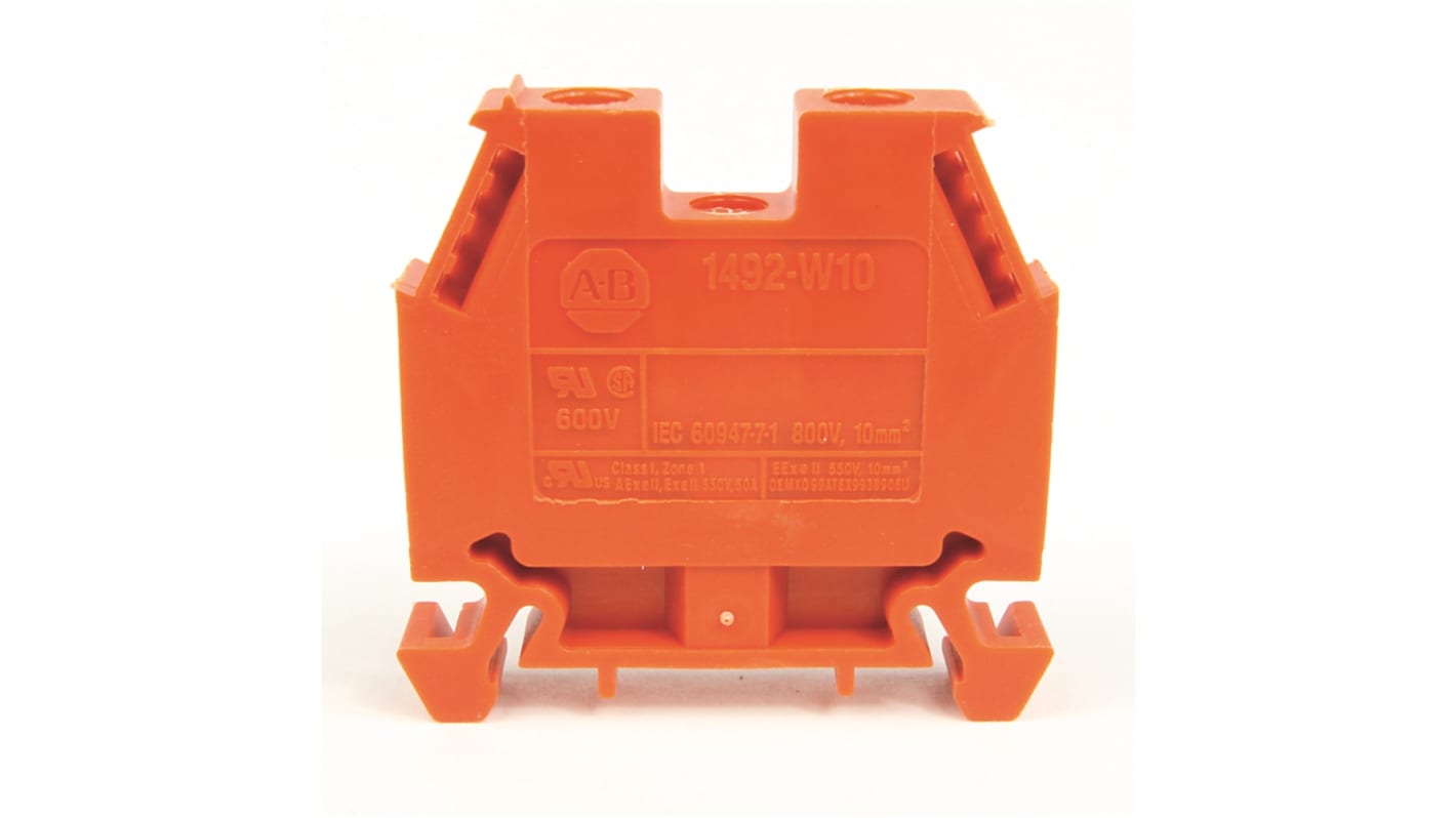 Allen Bradley 1492-W10-OR 1492-W Series Orange, Screw Termination