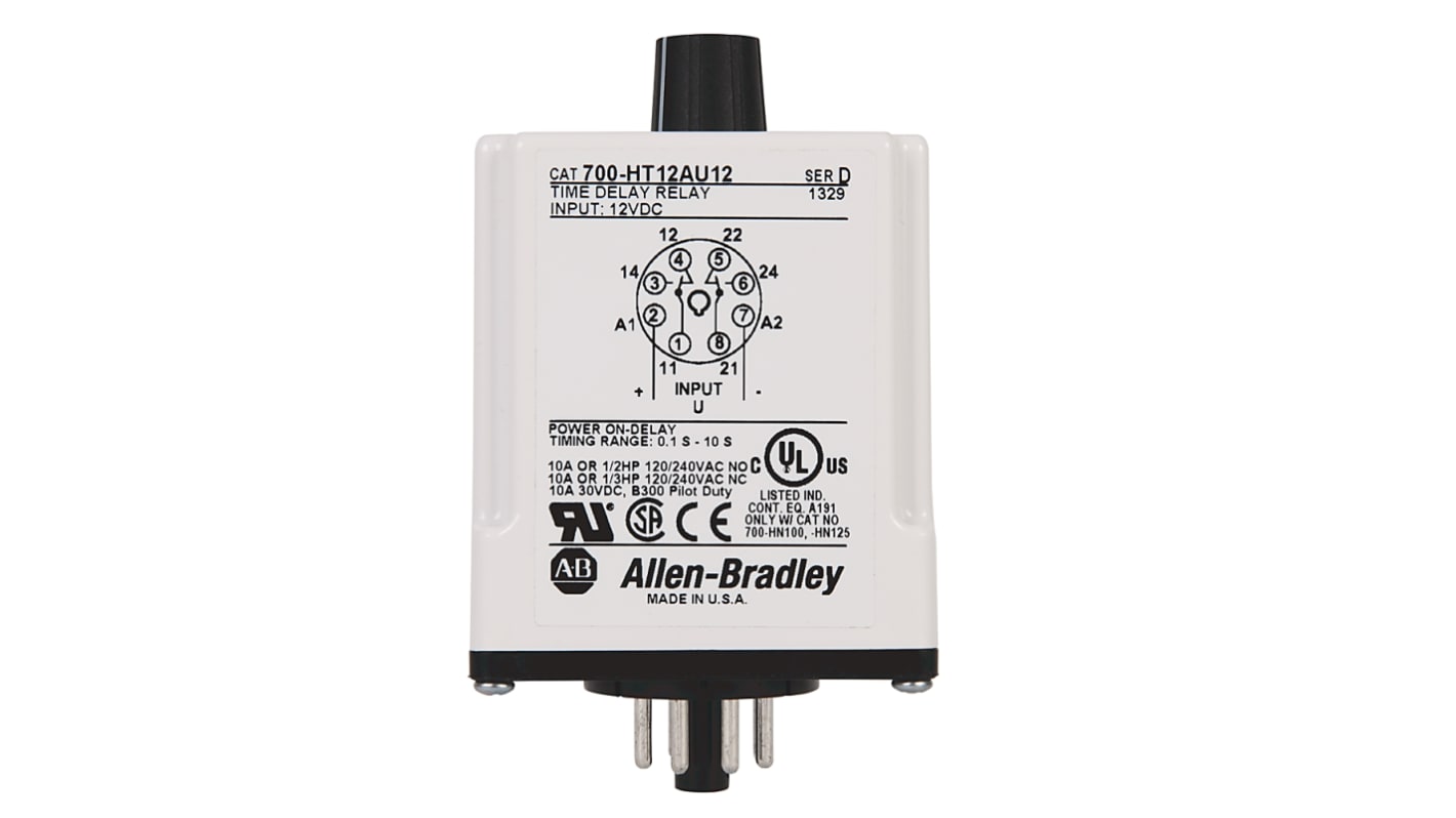Rockwell Automation Timer Relay, 12 → 240V ac