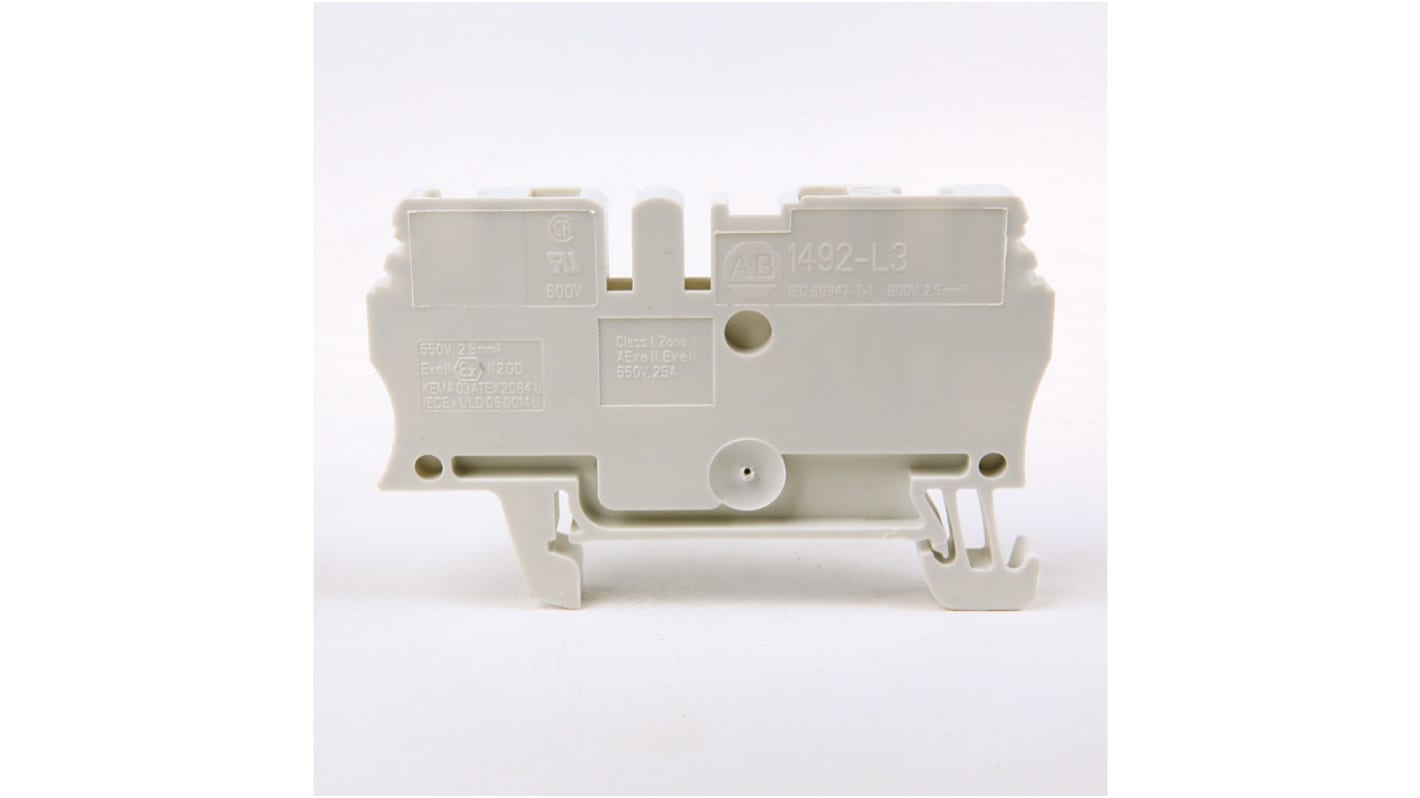 Allen Bradley 1492-L3-G 1492 Series Green, 2.5mm², Spring Clamp ...