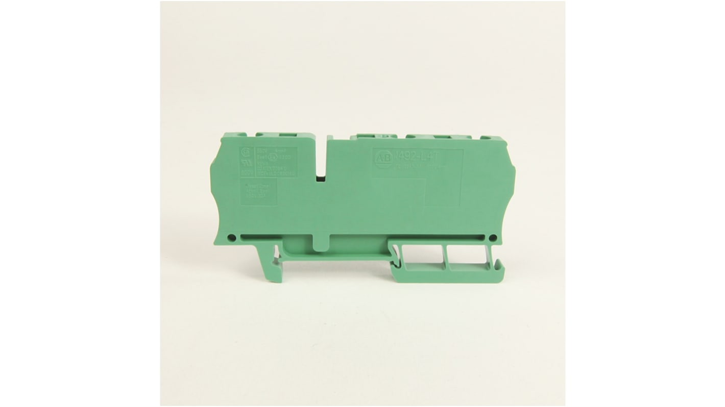 Allen Bradley 1492-L4T-G 1492 Series Green, 4mm², Spring Clamp Termination, ATEX, IECEx