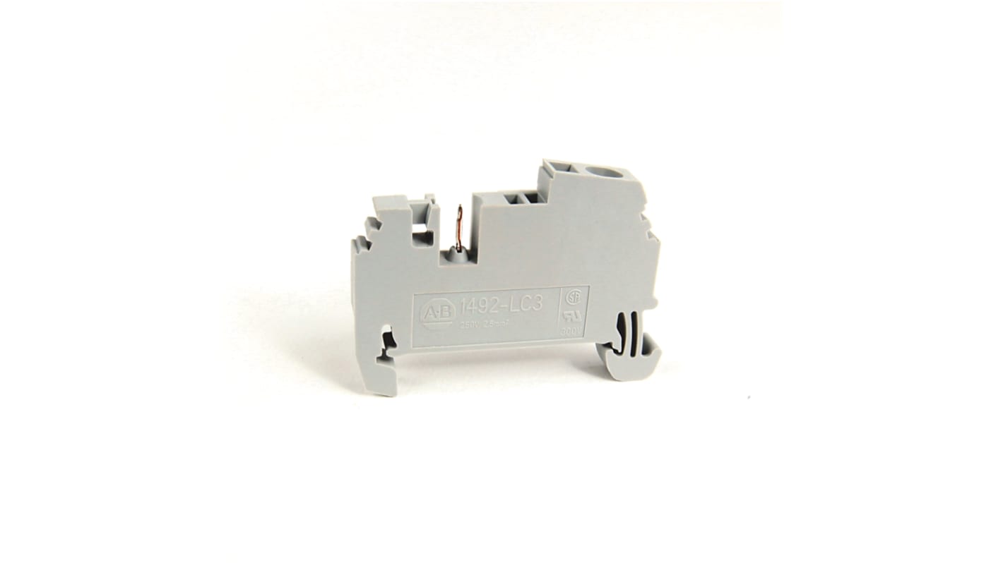 Allen Bradley 1492-LC3 1492 Series Grey, 2.5mm², Spring Clamp Termination, ATEX, IECEx