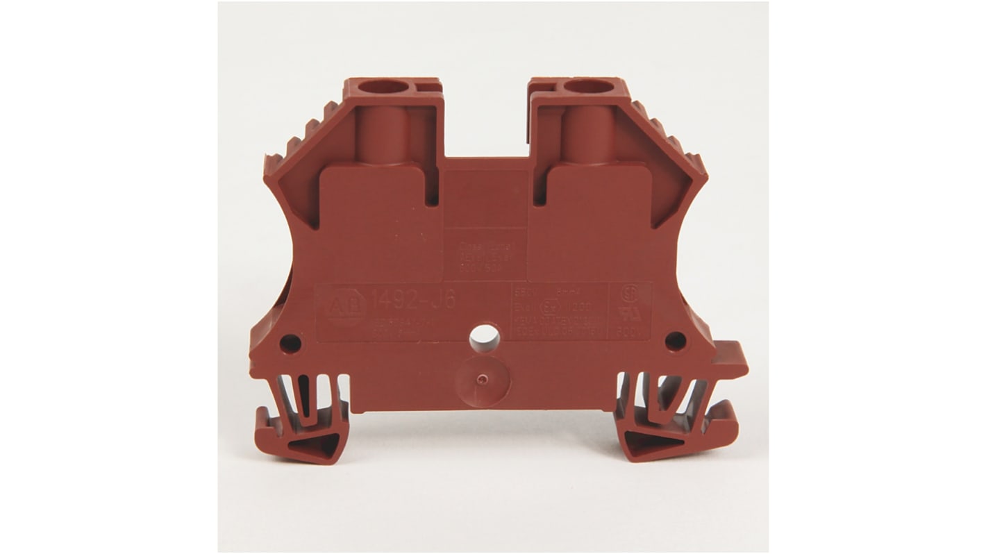 Allen Bradley 1492 Series Screw Terminal, 2-Way, 50A, 22 → 8 AWG Wire, Screw Cage Termination