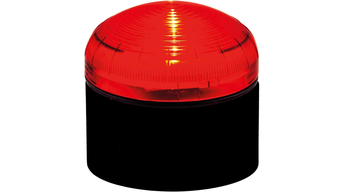 Segnalatore Lampeggiante, Fisso RS PRO, LED, Rosso, 12 → 24 V.