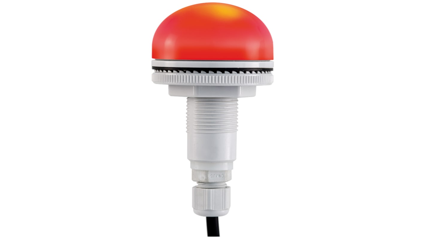 RS PRO, LED Verschiedene Lichteffekte Signalleuchte Rot, 12 → 24 V, Ø 50mm x 26.5mm