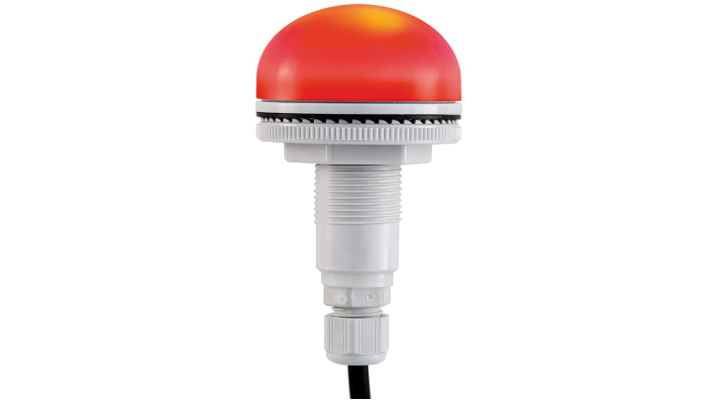 RS PRO Red Multiple Effect Beacon, 12 → 24 V, Panel Mount, LED Bulb, IP66