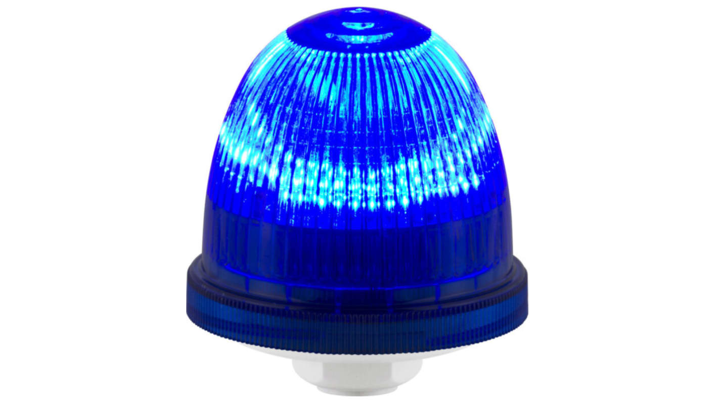 RS PRO Blue Multiple Effect Beacon, 12 → 24 V, Panel Mount, LED Bulb, IP66