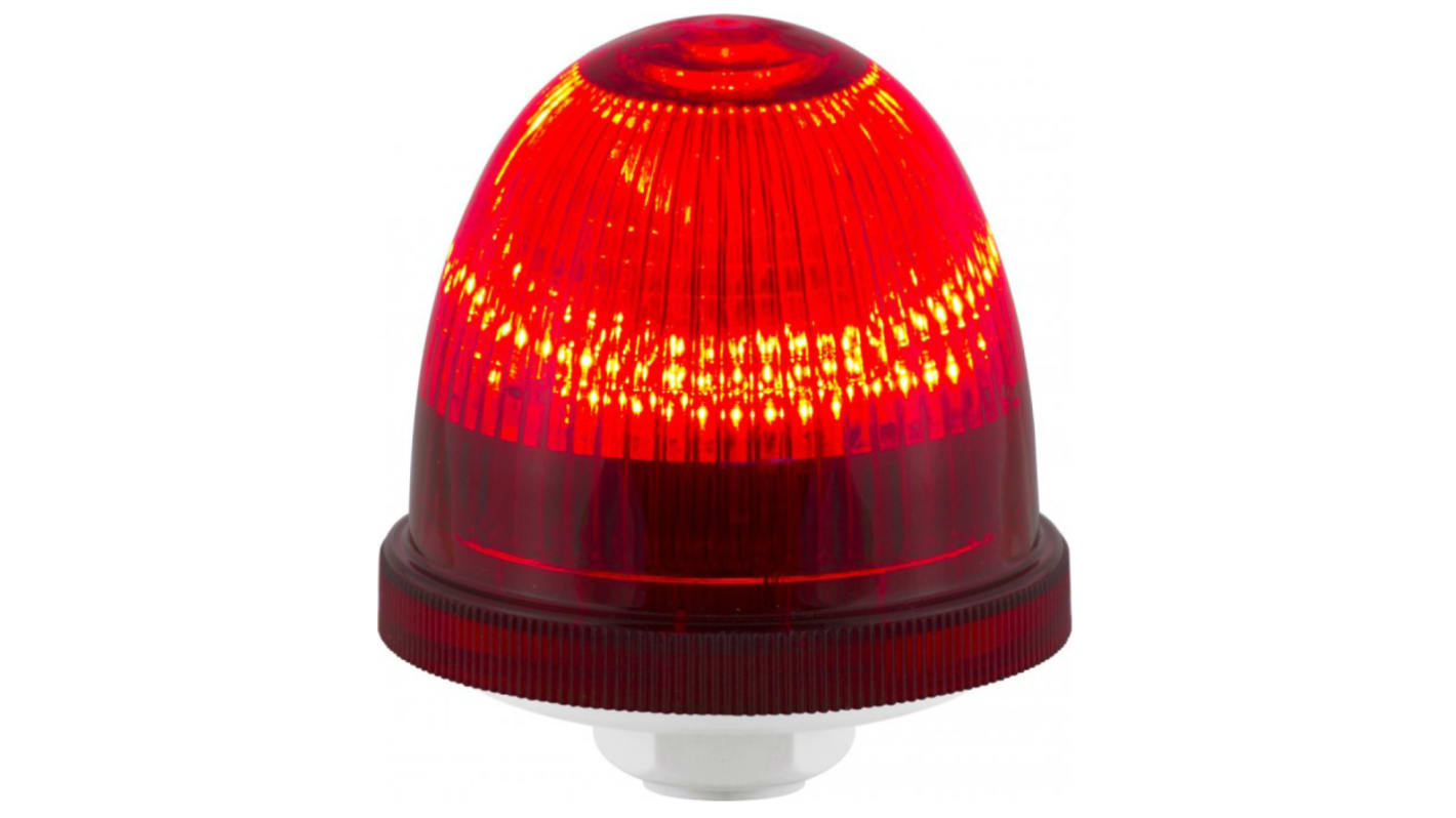 RS PRO 闪光警示灯, 12 → 24 v, 红色透镜, Φ75mm底座, IP66
