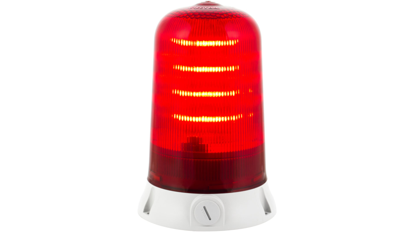 RS PRO Red Multiple Effect Beacon, 12 → 24 V, Base Mount, LED Bulb, IP65