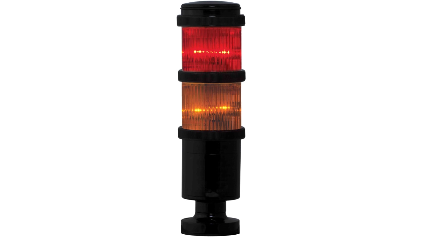 Rs-Online Torretta di segnalazione RS PRO 24 V LED 2 elementi lenti Rosso/Ambra