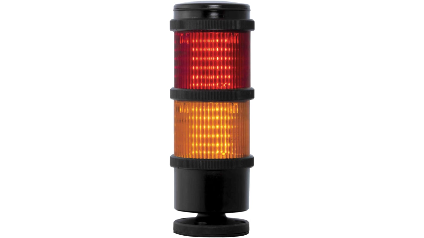 RS PRO Red/Amber Signal Tower, 2 Lights, 240 V