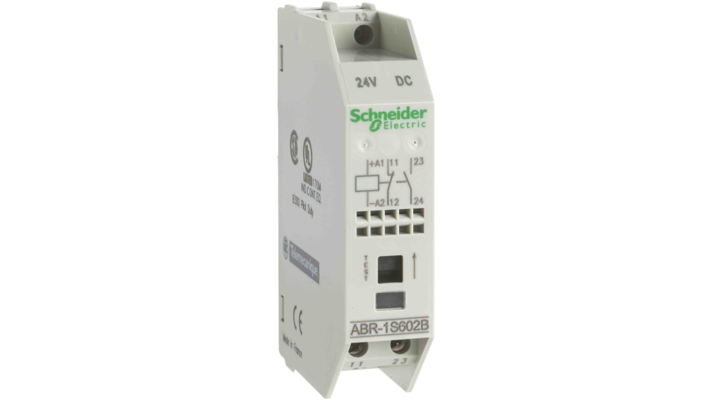 Schneider Electric ABR Series Interface Relay Module, 24V Coil, SPST, 62mA Load