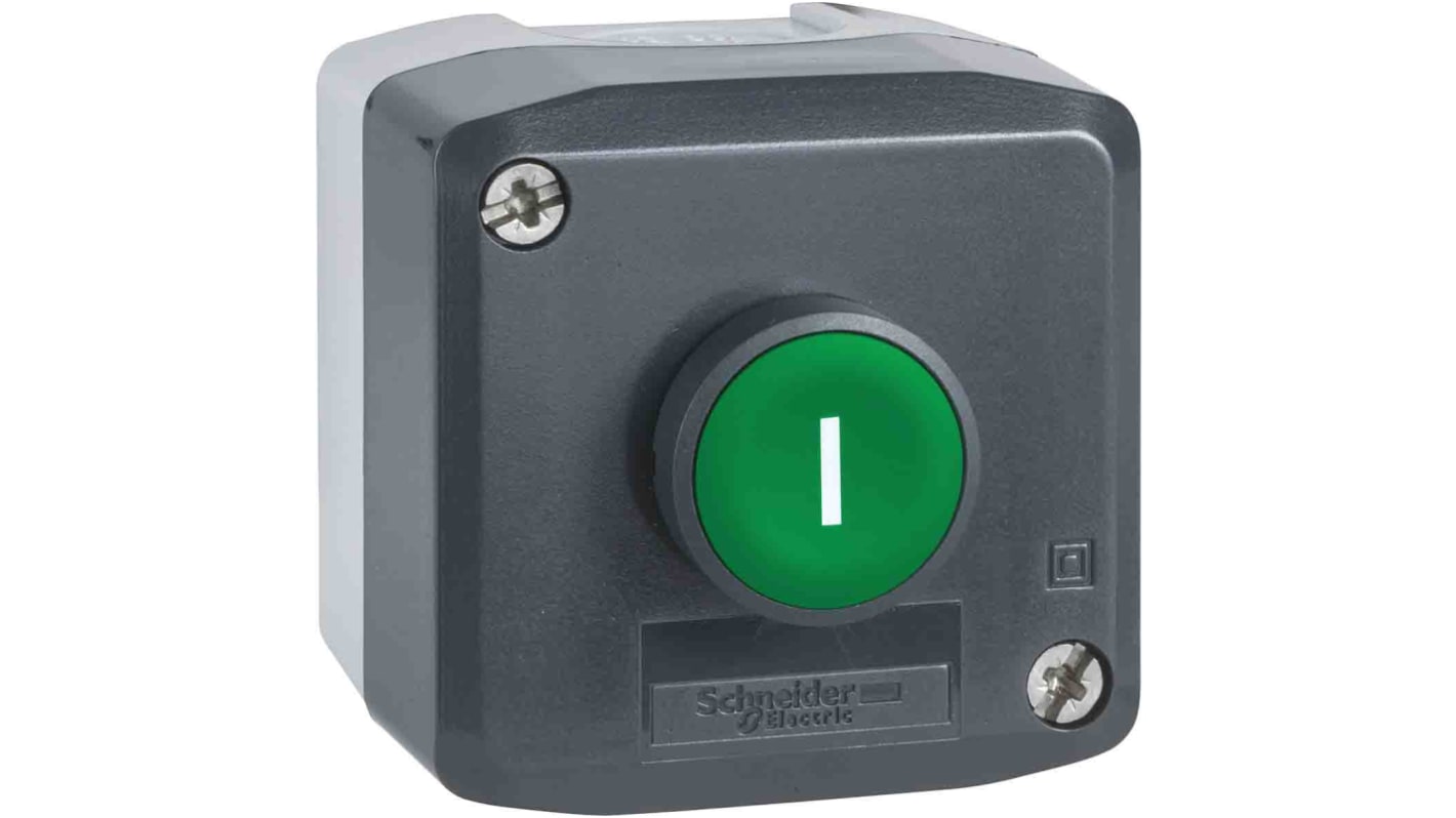 Schneider Electric Light Grey Polycarbonate XALD Push Botton - 1 Hole 22mm Diameter