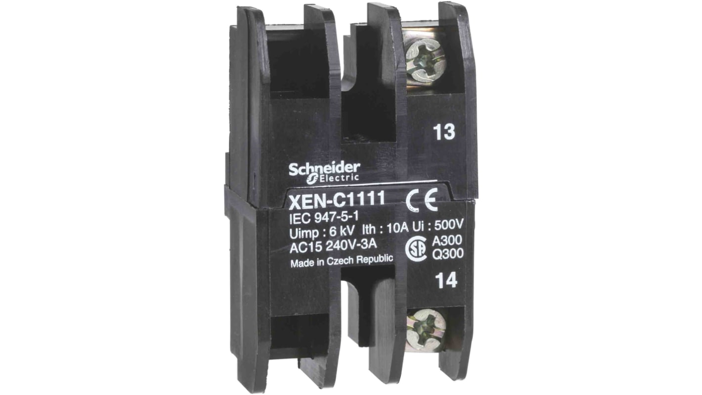 シュナイダーエレクトリック コンタクトブロック 1 NC + 1 NO 240V ネジターミナル XENC1151