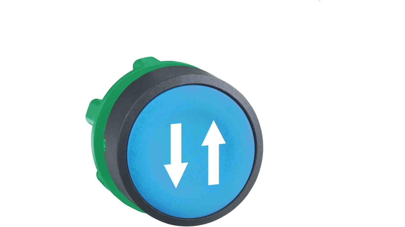 Schneider Electric ZB5 Series Blue Spring Return Push Button Head, 22mm Cutout, IP66, IP67, IP69K
