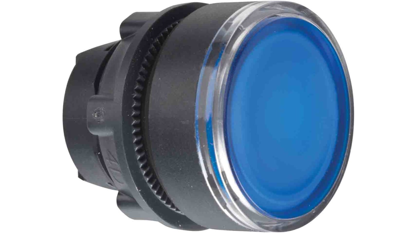 Schneider Electric ZB5 Series Blue Spring Return Push Button Head, 22mm Cutout, IP66, IP67, IP69K